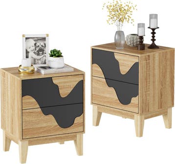 Nachtkastje set van 2 - Bijzettafel - Opbergkastje - 56x45x3, Verzenden