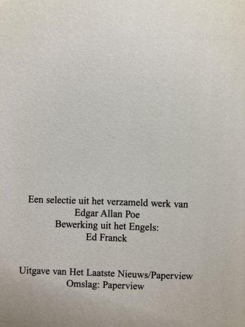 De Put en de Slinger 9171804233336 Edgar Allan Poe, Boeken, Verzenden, Gelezen, Edgar Allan Poe