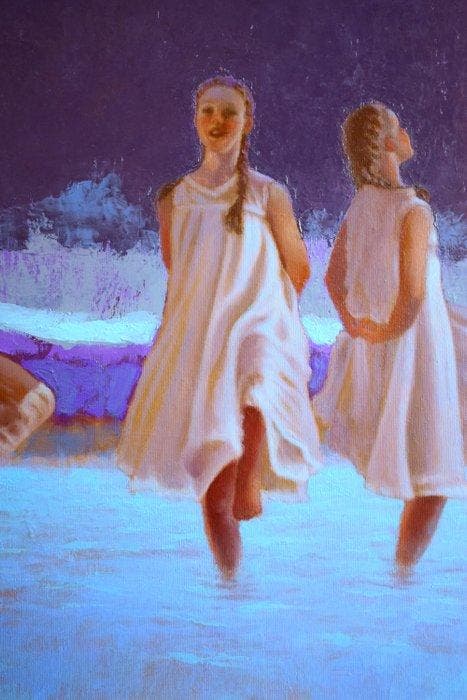 Luigi Lombardo - Danzando la vita, Antiek en Kunst, Kunst | Schilderijen | Modern