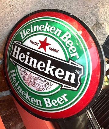Heineken-bord - Lichtbord - Polycarbonaat