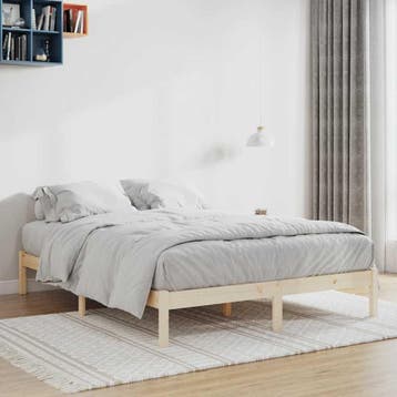 vidaXL Bedframe zonder matras massief grenenhout 152x203 cm, Verzenden