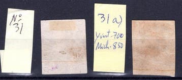 Zwitserland 1854/1862 - Helvetia, 1 f. grijs-lila, en, Gestempeld