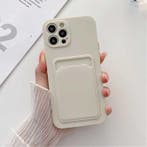 iPhone XR Kaarthouder - Wallet Card Slot Cover Hoesje Wit, Telecommunicatie, Verzenden, Nieuw