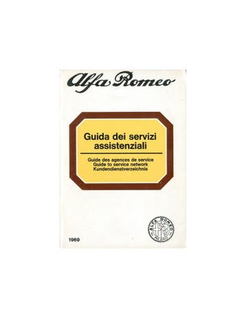 1969 ALFA ROMEO DEALER SERVICE BOEK, Ophalen of Verzenden