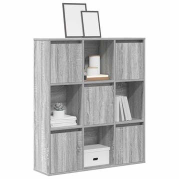 vidaXL Boekenkast 89x24x101,5 cm bewerkt hout grijs sonoma, Huis en Inrichting, Verzenden, Nieuw