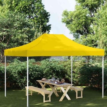 vidaXL Partytentdak 270 g/m² 4x3 m geel, Tuin en Terras, Partytenten, Verzenden, Nieuw