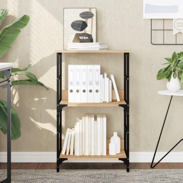 vidaXL Boekenrek 50x33x82 cm bewerkt hout sonoma, Huis en Inrichting, Kasten | Boekenkasten, Verzenden, Nieuw