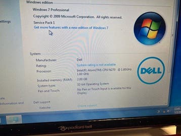 Packard Bell KAV60 with 2gb ,250 gb storage ,power adaptor, Nieuw