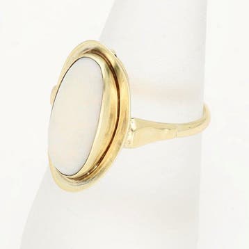 Bague - 14 carats Or jaune - opale, Nieuw