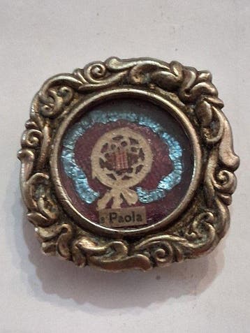 Reliekhouder - Legering, Textiel, Papier, Glas - 20e eeuw -