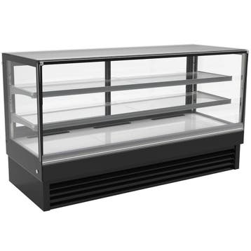 Koelvitrine | 436L | RVS/Zwart | +2°C/+8°C | Geforceerd | 3, Verzenden, Nieuw in verpakking
