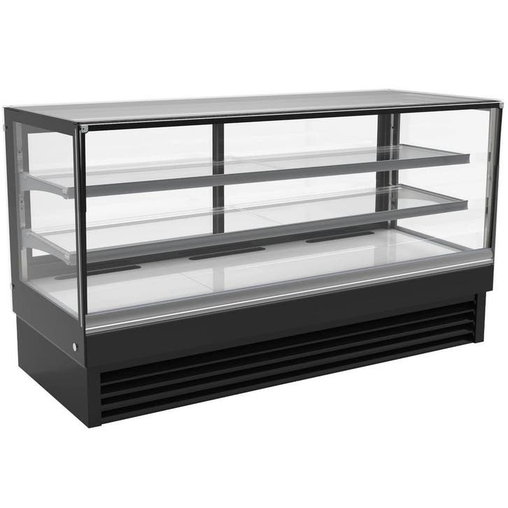 Koelvitrine | 436L | RVS/Zwart | +2°C/+8°C | Geforceerd | 3, Zakelijke goederen, Horeca | Keukenapparatuur, Nieuw in verpakking