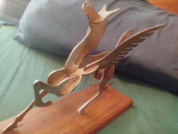 José Maria dos Santos - Beeld, Cavalo Alado - 25 cm -, Antiek en Kunst