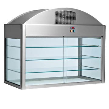 Onafhankelijke gekoelde vitrine met gordijn (met bodem), Verzenden