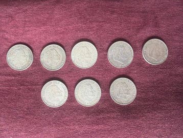 Nederland. Juliana. 1 Gulden 1954, 1955, 1956, 1957, 1958 +
