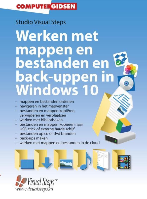 Werken met mappen en bestanden en back-uppen in Windows 10, Boeken, Informatica en Computer, Zo goed als nieuw, Verzenden