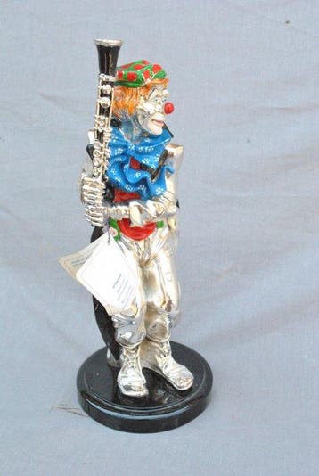 Nuova Max Art - Beeldje, Clown con Clarinetto - 31 cm -, Antiek en Kunst