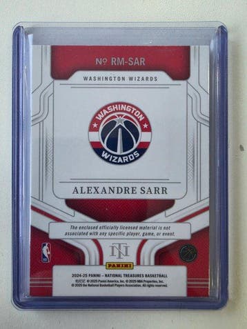 2024/25 Panini National Treasures Alexandre Sarr RM-SAR /99
