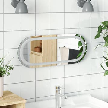 vidaXL LED Badkamerspiegel Transparant 50 x 20 cm gehard, Verzenden, Nieuw