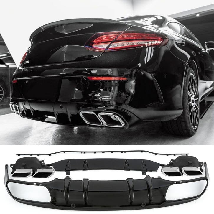 Geschikt voor Mercedes C205 A205 C-Klasse diffuser + uitlaat, Autos : Divers, Accessoires de voiture, Envoi