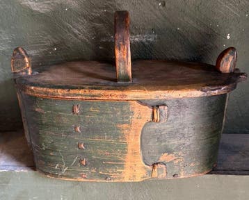 Doos - Hout - Noors voedsel tejne doos