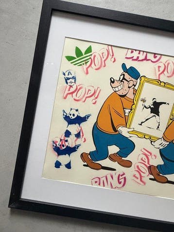 Koen Betjes (1992) - Beagle Boys stealing Banksy, Antiek en Kunst