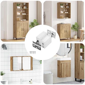 vidaXL Kast ophangbeugel 261 st Wit 70 x 48 x 19 mm Ijzer en, Doe-het-zelf en Bouw, Verzenden, Nieuw
