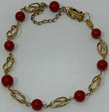 Bracelet - 18 carats Or jaune Corail, Bijoux, Sacs & Beauté
