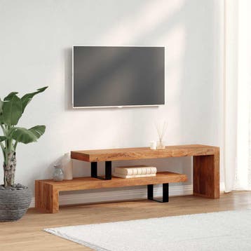 vidaXL Tv-meubel massief acaciahout, Verzenden, Nieuw