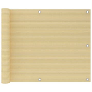 vidaXL Balkonscherm 75x600 cm HDPE beige, Verzenden, Nieuw