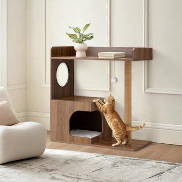 Meuble pour chat avec griffoir et panier clos - 73 x 33 x 73, Verzenden, Neuf