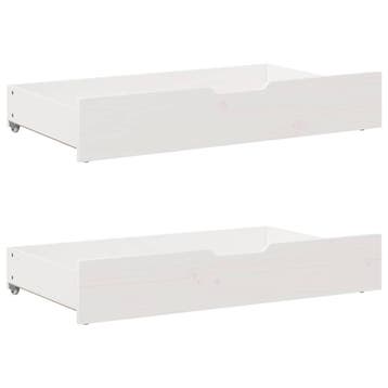 Bedlades 2st wit | Retour deal | 31% korting, 90 cm, Verzenden, Wit, Zo goed als nieuw