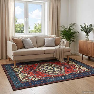 vidaXL Tapijt ORIZ Rood 300 x 400 cm 100% Polyester, Verzenden, Nieuw