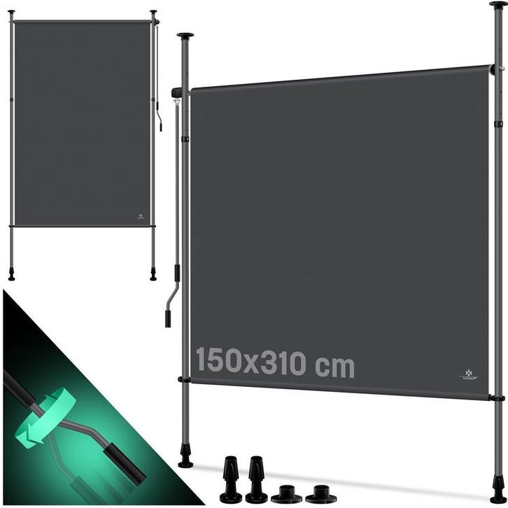 KESSER® Klemzonwering, 150 x 310 verticale zonwering voor bu, Tuin en Terras, Schaduwdoeken, Nieuw, Verzenden