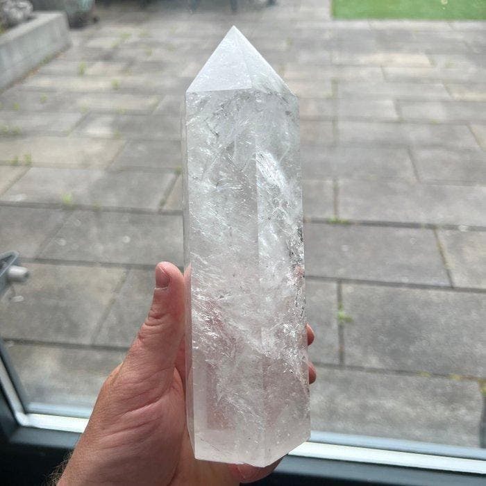 Extreem Heldere Bergkristal Toren Brazilië Kristal - Hoogte:, Collections, Minéraux & Fossiles