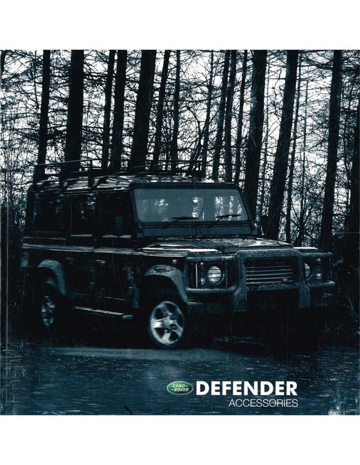 2002 LAND ROVER DEFENDER ACCESSOIRES BROCHURE ENGELS, Boeken, Auto's | Folders en Tijdschriften