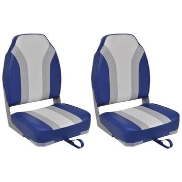vidaXL Bootstoelen inklapbaar 2 st met hoge rugleuning, Verzenden, Nieuw
