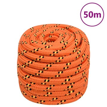 vidaXL Boot touw 20 mm 50 m polypropyleen oranje, Verzenden
