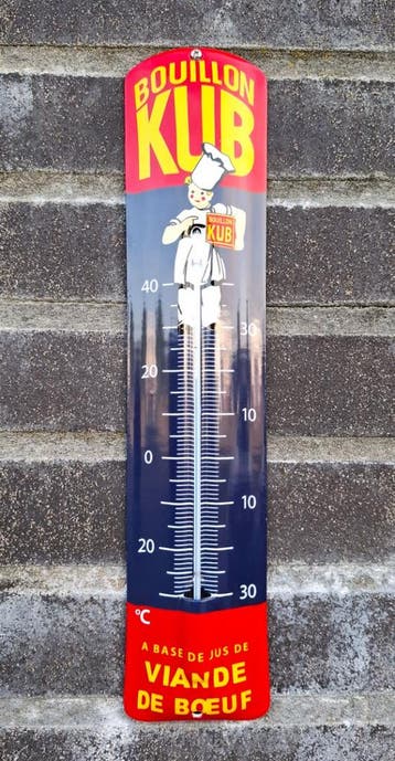 Emaille thermometer Kub Bouillon, Verzamelen, Merken en Reclamevoorwerpen, Verzenden, Nieuw
