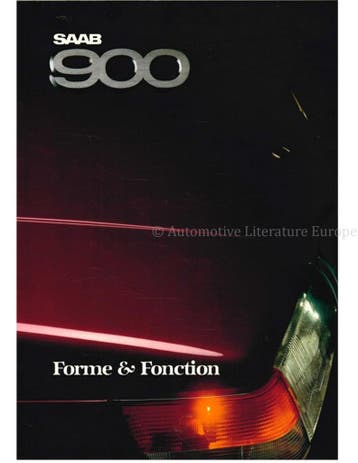 1988 SAAB 900 VORM EN FUNCTIE BROCHURE FRANS
