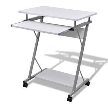 vidaXL Studenten computerbureau 60 x 40 x 74 cm (wit), Huis en Inrichting, Verzenden, Nieuw