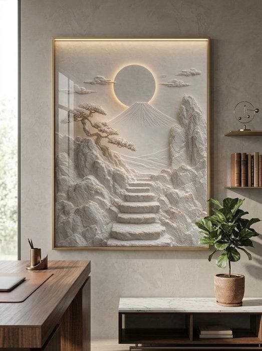 Naro - Canvas XXL - Material Harmony between Sky and Stone, Antiek en Kunst, Kunst | Designobjecten