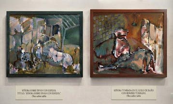 Vicente Lara (1992) - Diptych: Señora sobre diván con, Antiek en Kunst