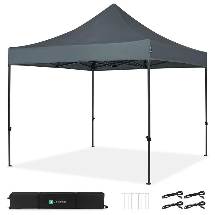 Partytent - 3x3m - Premium easy-up Partytent | Grijs, Tuin en Terras, Partytenten, Nieuw, Verzenden