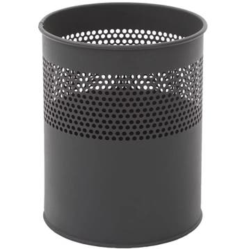 Afvalbak | Metaal | Zwart | 10L | Open | Ø235x275(h)mm, Verzenden, Nieuw in verpakking