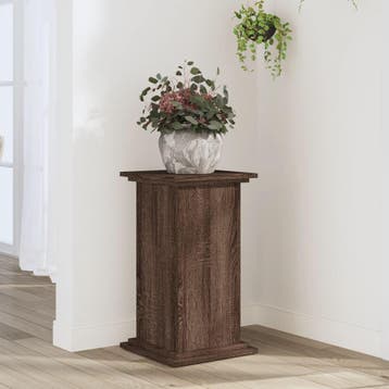vidaXL Plantenstandaard 33x33x60 cm bewerkt hout bruin, Tuin en Terras, Verzenden, Nieuw