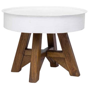 vidaXL Salontafel 60x45 cm massief gerecycled hout wit, Huis en Inrichting, Verzenden, Nieuw