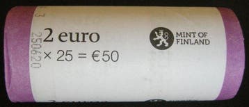 Finlande. 2 Euro 2020 Turku (25 stuks) in muntrol (Sans
