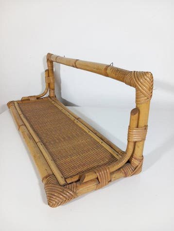 Wandrek - Decoratieve steunplank uit 1970 - Bamboe