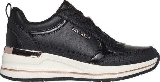 Skechers Billion 2 - Fine Shine Dames Sneakers - Zwart -..., Kleding | Dames, Schoenen, Nieuw, Verzenden